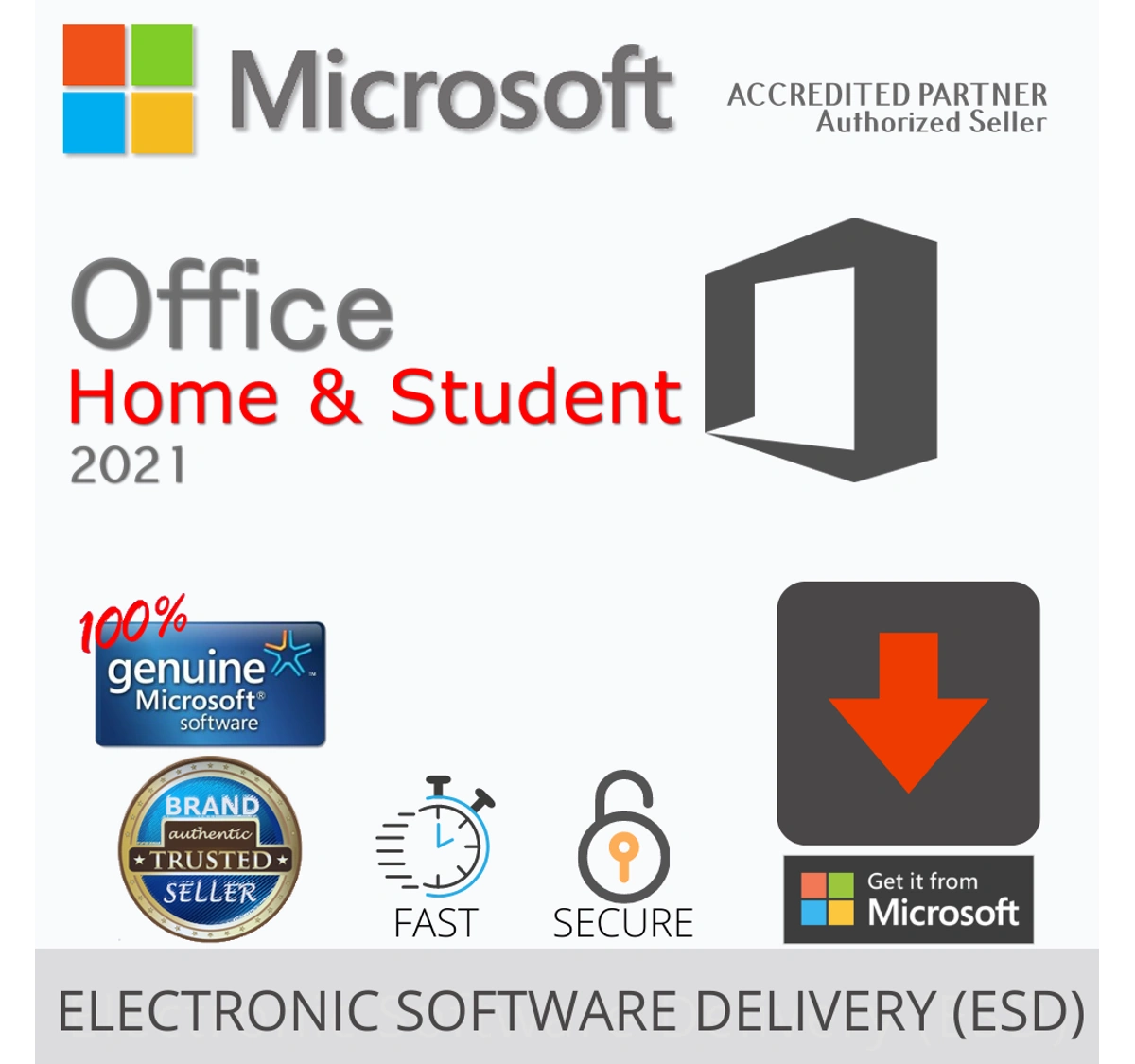MICROSOFT OFFICE HOME & STUDENT (ESD) Genuine License Secure Digital  Downloadable Product Key | TWJ