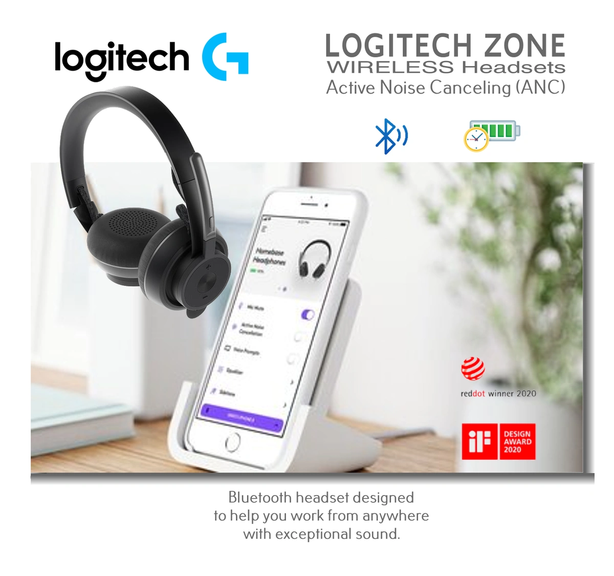 Zone Wireless - Audífonos Bluetooth con micrófono