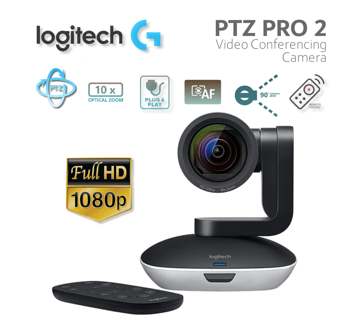 Webcam Logitech PTZ PRO 2 videoconferencia - Ticaplus