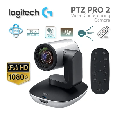 Webcam professionnelle Full HD Logitech PTZ Pro 2
