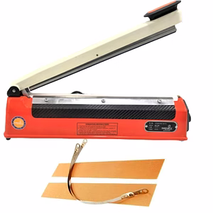 SMART PACK Hand Sealing Machine for Sealing Plastic Pouch-Manual(Orange) (30 INCH)