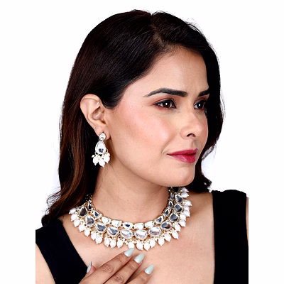 full white jewellery set