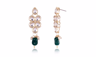 Green Meena Necklace Set