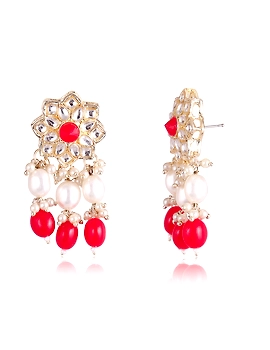 Designer Trendy Red Jewellry With Earring And Finger Ring-3-sm