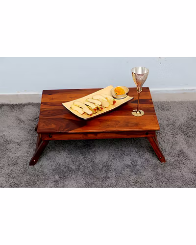 Advika handicraft sheesham soild wood folding laptop table breakfast table-AH-121