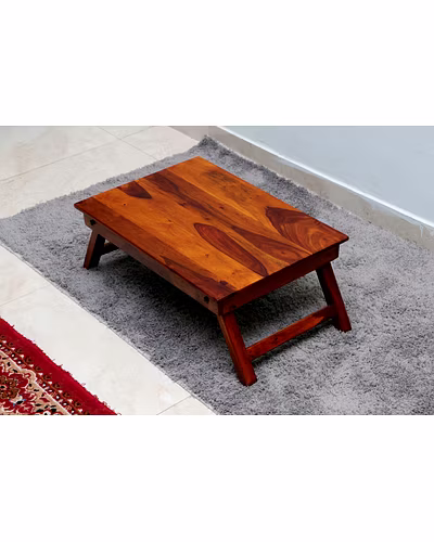 Advika handicraft sheesham soild wood folding laptop table breakfast table-1