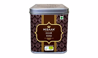 MISAAN Assam Rhino,Black Tea Organic And Natural Assam CTC Granules Rhino Black Tea (20 Pyramid Tea Bags)