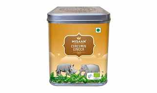 MISAAN Curcumin Ginger,Green Tea With Ginger And Turmeric,Organic And Natural Loose Leaf Tea
