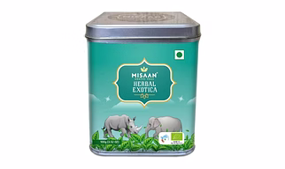 MISAAN Herbal Exotica Green Tea With Ginger,Tulsi,Fennel and Lemon Organic And Natural Loose Leaf Tea