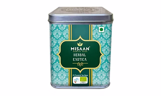 MISAAN Herbal Exotica Green Tea With Ginger,Tulsi,Fennel and LemonGrass Pure and Organic Tea (20 Pyramid Tea Bags)