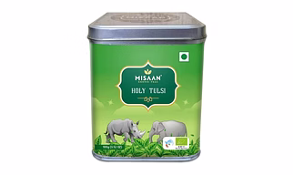 MISAAN Holy Tulsi,Green Tea with Tulsi,Organic And Natural Loose Leaf Tea