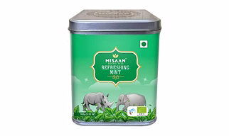 MISAAN Refreshing Mint, Green Tea With Perppermint Pure and Organic Loose Leaf Tea