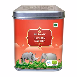 misaan saffron exotica,green tea with herbs and saffron, pure and organic loose leaf tea