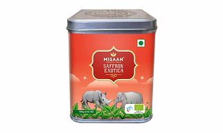 MISAAN Saffron Exotica,Green Tea with Herbs and Saffron, Pure and Organic Loose Leaf Tea