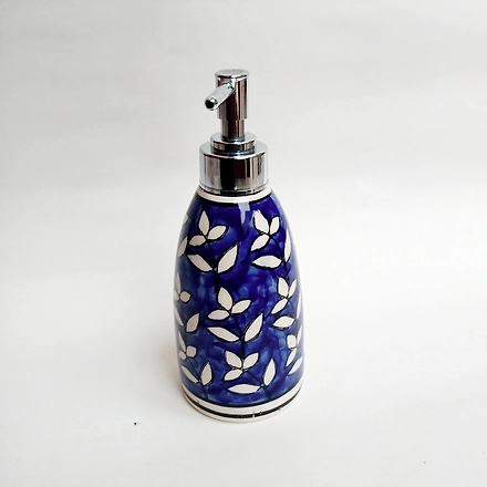 Blue Floral Ceramic 4 pc Bathroom Set-1