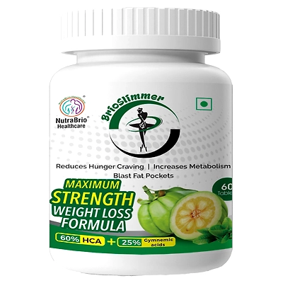 NutraBrio Healthcare - BrioSlimmer - Garcinia cambogia (500mg), G. sylvestre (200 mg) and green tea (100 mg) - weight management – 60 tablets