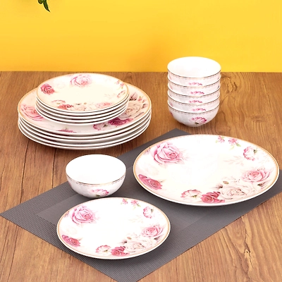 Urmi Rose Dinner Set of 18 (R516)