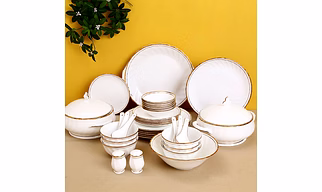 Ceramic Karina Dinner Set of 18 Pieces Gold Line 310