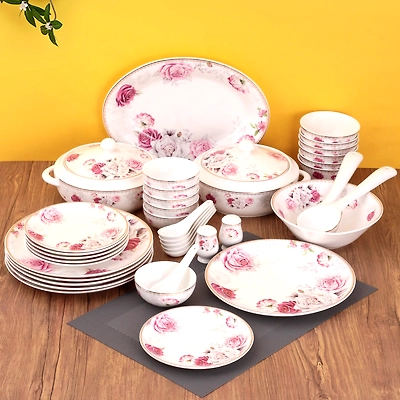 Urmi Rose Dinner Set of 40 (R516)