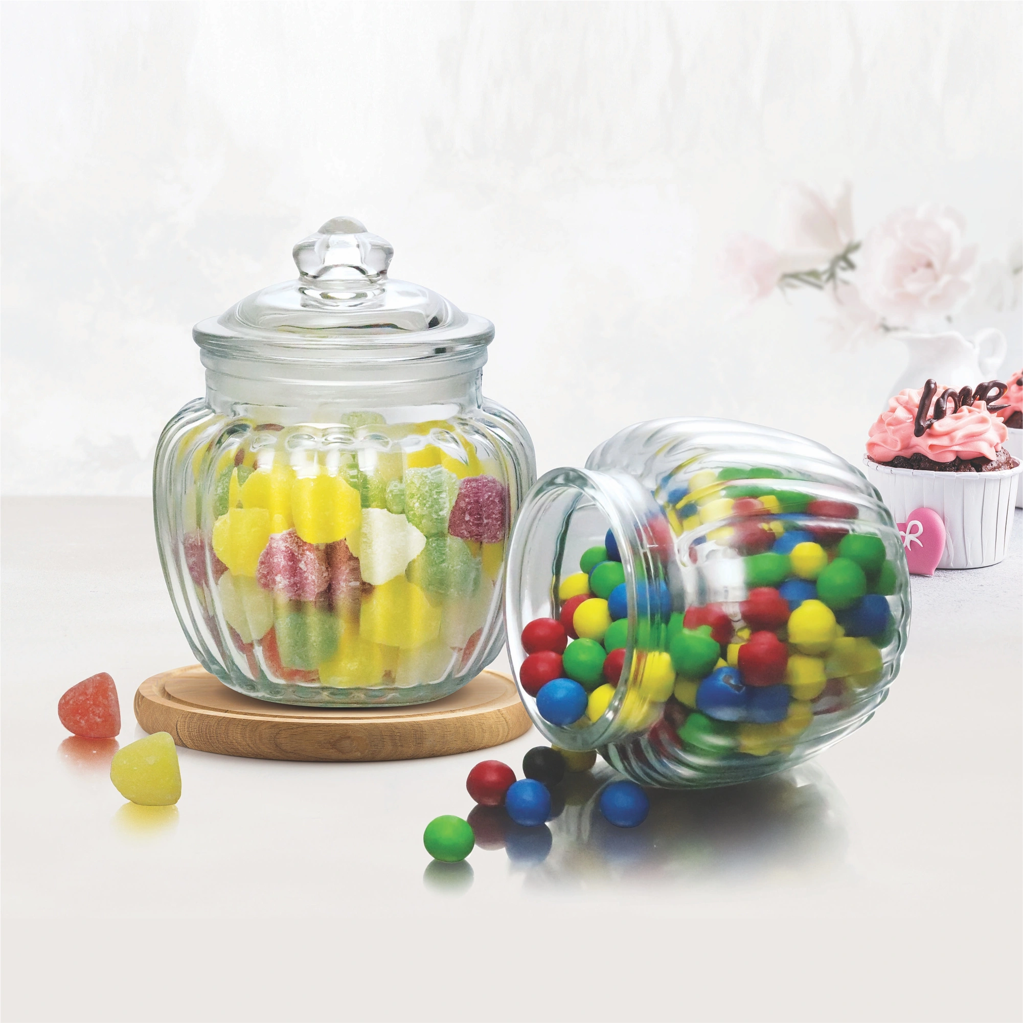 Pot Jar with Glass Lid-344