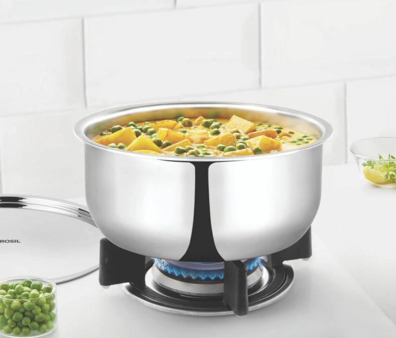 Cookfresh Tri-ply SS Tope With Lid, Induction Base-BOROSIL-1128