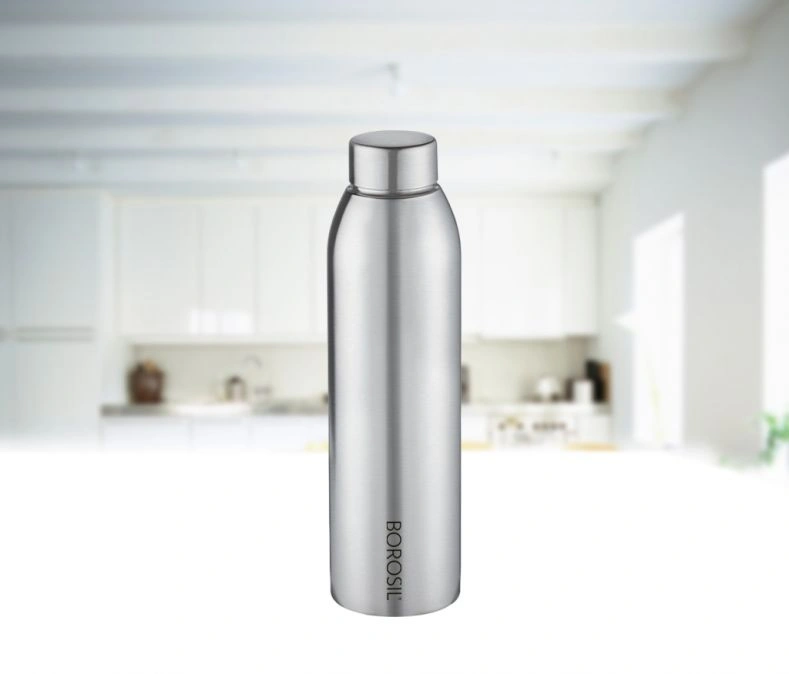 Easy Sip Stainless Steel Water Bottle (Grey)-BOROSIL-1201