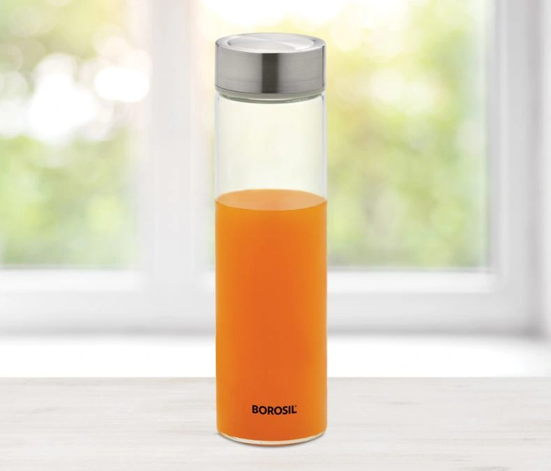 Neo Glass Bottle - Silver Lid-BOROSIL-1213