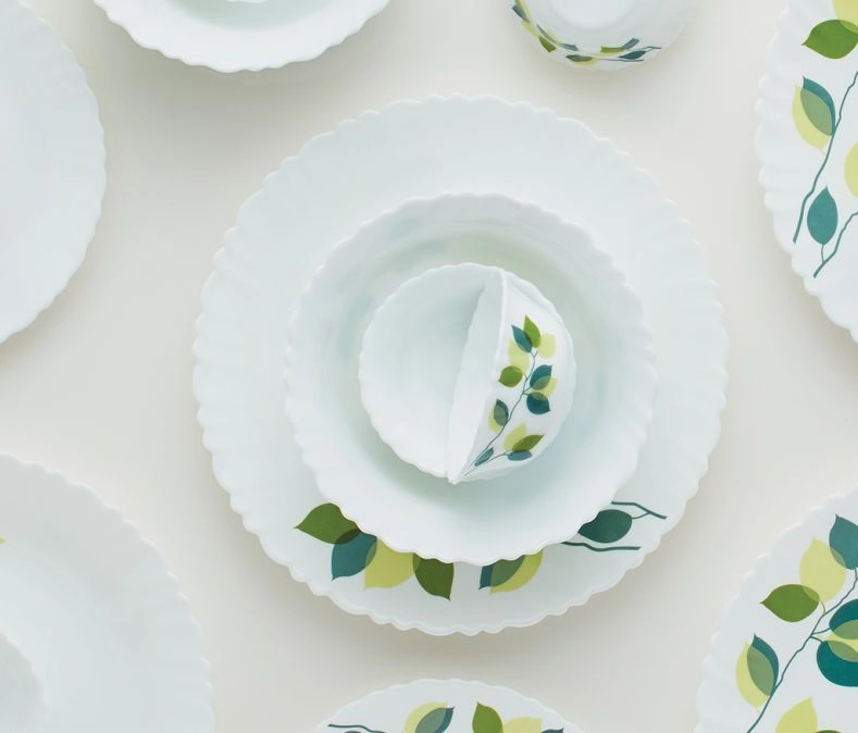 Green Leaves Dinner Set-BOROSIL-1221