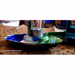 shevam arts exportt pop pop boat chimney model (made from recycle product)