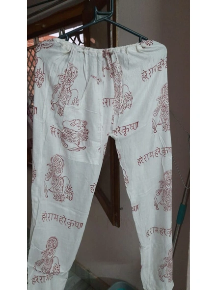 White Rayon Printed Pants-Assorted-66