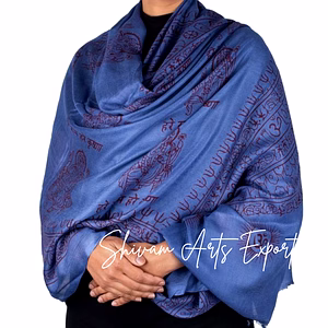 Sanskrit Mantra Printed Shawls (Super Fine Rayon)