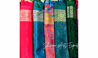 Art Silk Scarves (With Contrast Border)