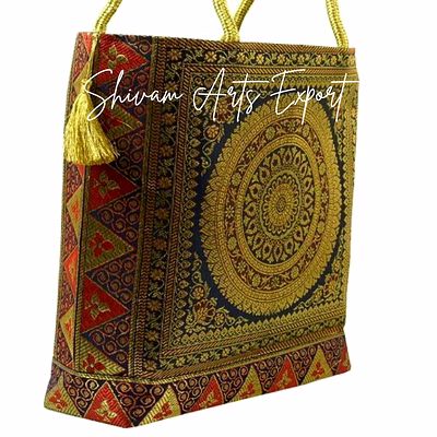 shevam arts exportt silk brocade bags - premium collection