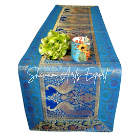 shevam arts exportt silk brocade - table runner