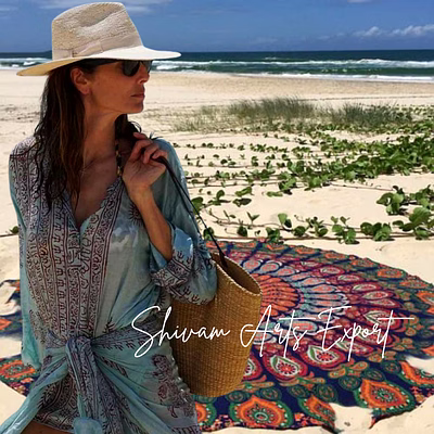 shevam arts exportt beach wear matching color tunic & pareo