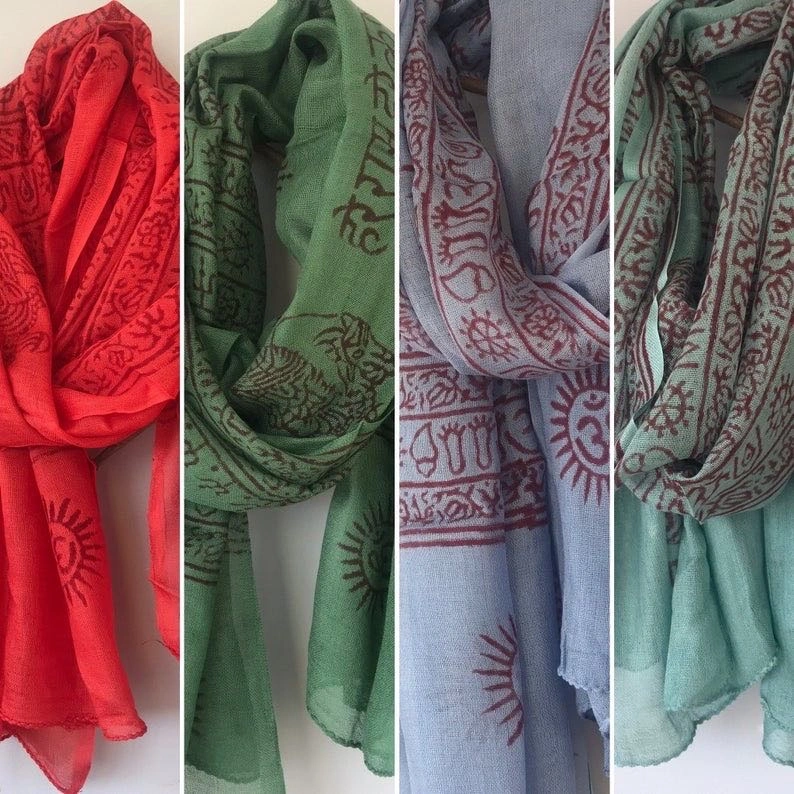 Indian God Printed Scarves &amp; Pareos-Assorted-Assorted-1