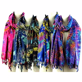 shevam arts exportt tie & dye print shawls
