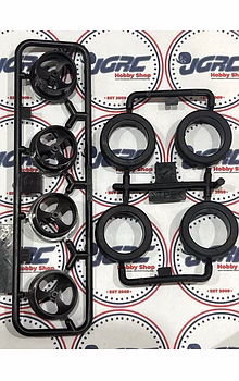 Tamiya 3 Spoke Carbon with Super Hard Tire