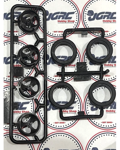 Tamiya 3 Spoke Carbon with Super Hard Tire-P168317