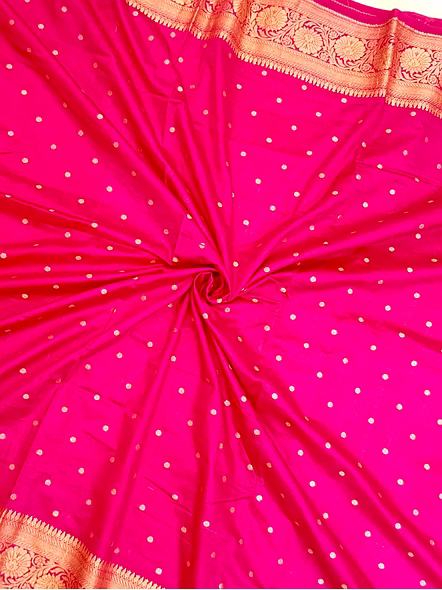 Exquisite Rani Georgette Silk Saree with Brocade Blouse - Aanchal Fabric-4