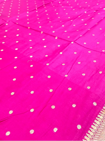 Exquisite Rani Georgette Silk Saree with Brocade Blouse - Aanchal Fabric-2