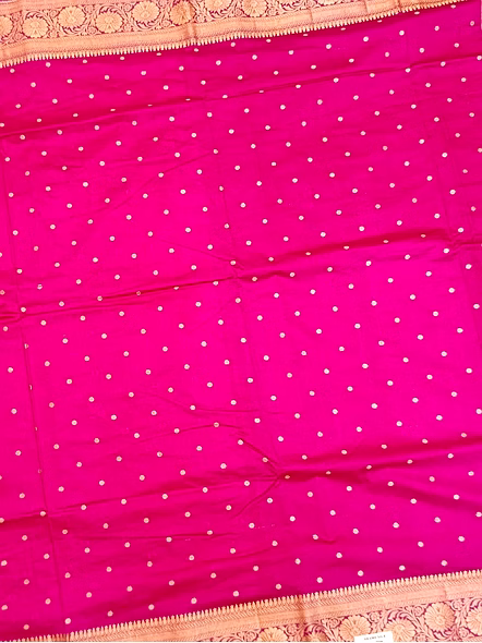 Exquisite Rani Georgette Silk Saree with Brocade Blouse - Aanchal Fabric-1