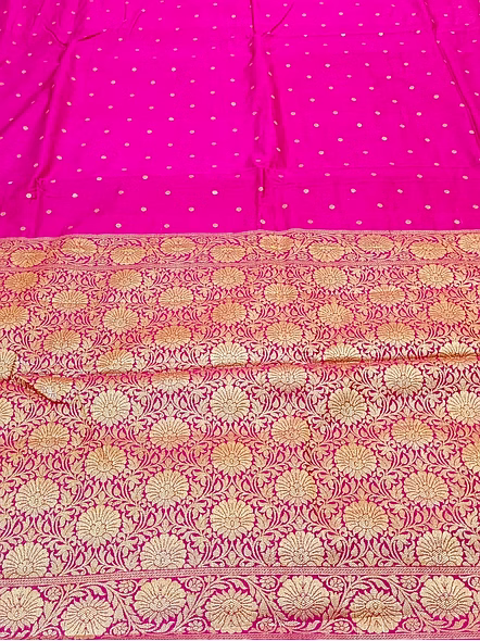 Exquisite Rani Georgette Silk Saree with Brocade Blouse - Aanchal Fabric-3