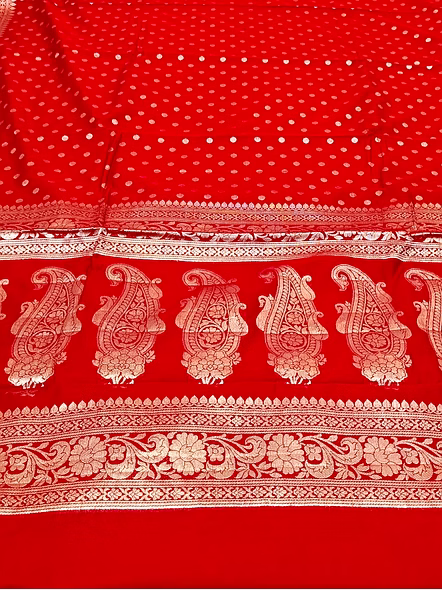 Maroon Georgette Silk Saree - Exquisite Elegance for Special Occasions-3