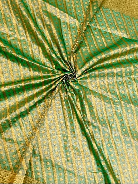 Exquisite Tissue Silk Saree in Enchanting Green-4