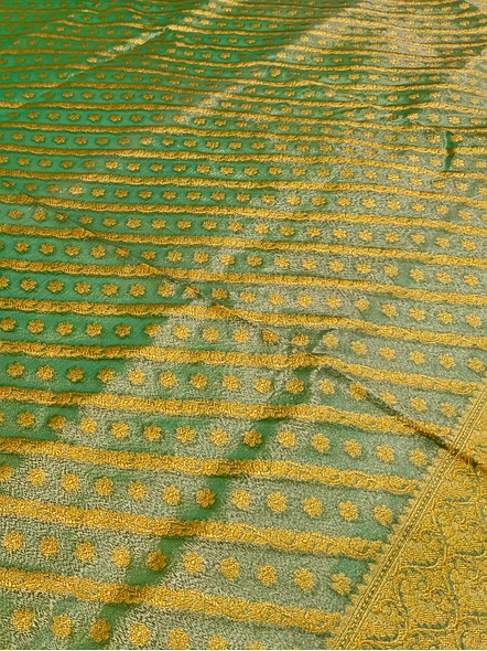 Exquisite Tissue Silk Saree in Enchanting Green-2