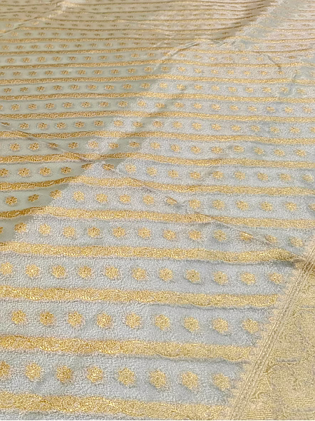 Exquisite Cream Tissue Silk Saree - Elegant Ethnic Wear-2