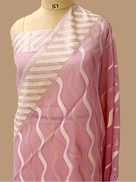 Exquisite Baby Pink Kora Saree with Resham Zari Work-AF-0012-KR-BPN