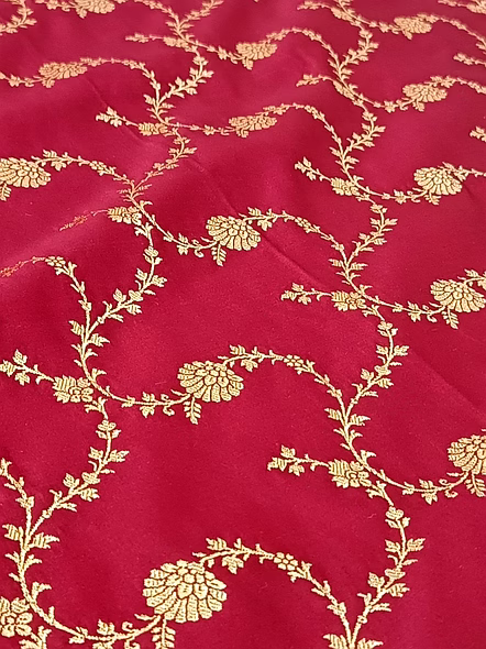 Maroon Katan Silk Saree Jaal for Elegant Occasions-2