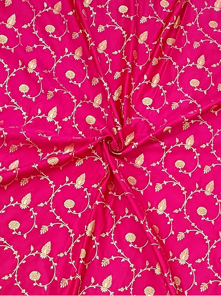 Rani Katan Silk Saree Jaal Design - Exquisite Elegance-4